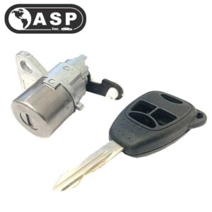 2005-2017 Chrysler Dodge Jeep / Y160 / LH Driver Door Lock Cylinder / Coded / D-44-027 (ASP)