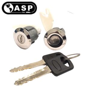 1986-1995 Ford Mercury Mazda / H54 / 10 Cut / Driver & Passengers / Door Lock Cylinder / Coded / Chrome / DP-42-122 (ASP)