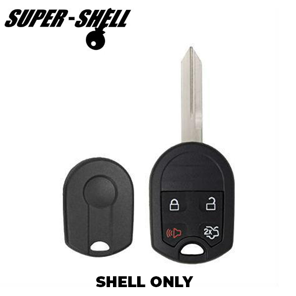 2007-2017 Ford / 4-Button Remote Head Key Shell / H75 / OUCD6000022 (RHS-FD-058)