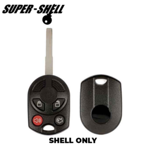 2011-2019 Ford / 4-Button HS Remote Head Key Shell / HU101 / OUCD6000022 (RHS-FD-068)