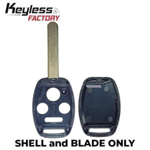 2006-2014 Honda Acura / 4-Button Remote Head Key SHELL / HO01 / MLBHLIK-1T, KR55WK49308, N5F-S0084A (AFTERMARKET)