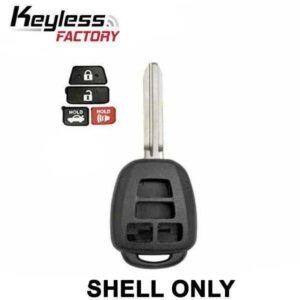 2012-2014 Toyota Camry - Corolla / 4-Button Remote Head Key SHELL / (AFTERMARKET)