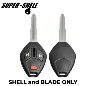 2007-2015 Mitsubishi / 3-Button Remote Head Key Shell / MIT3 / OUCG8D-620M-A (AFTERMARKET)